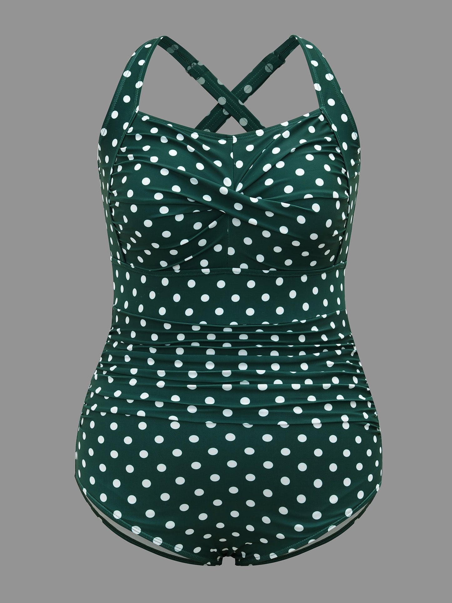 Polk Dot Crossback One Piece Swimsuit