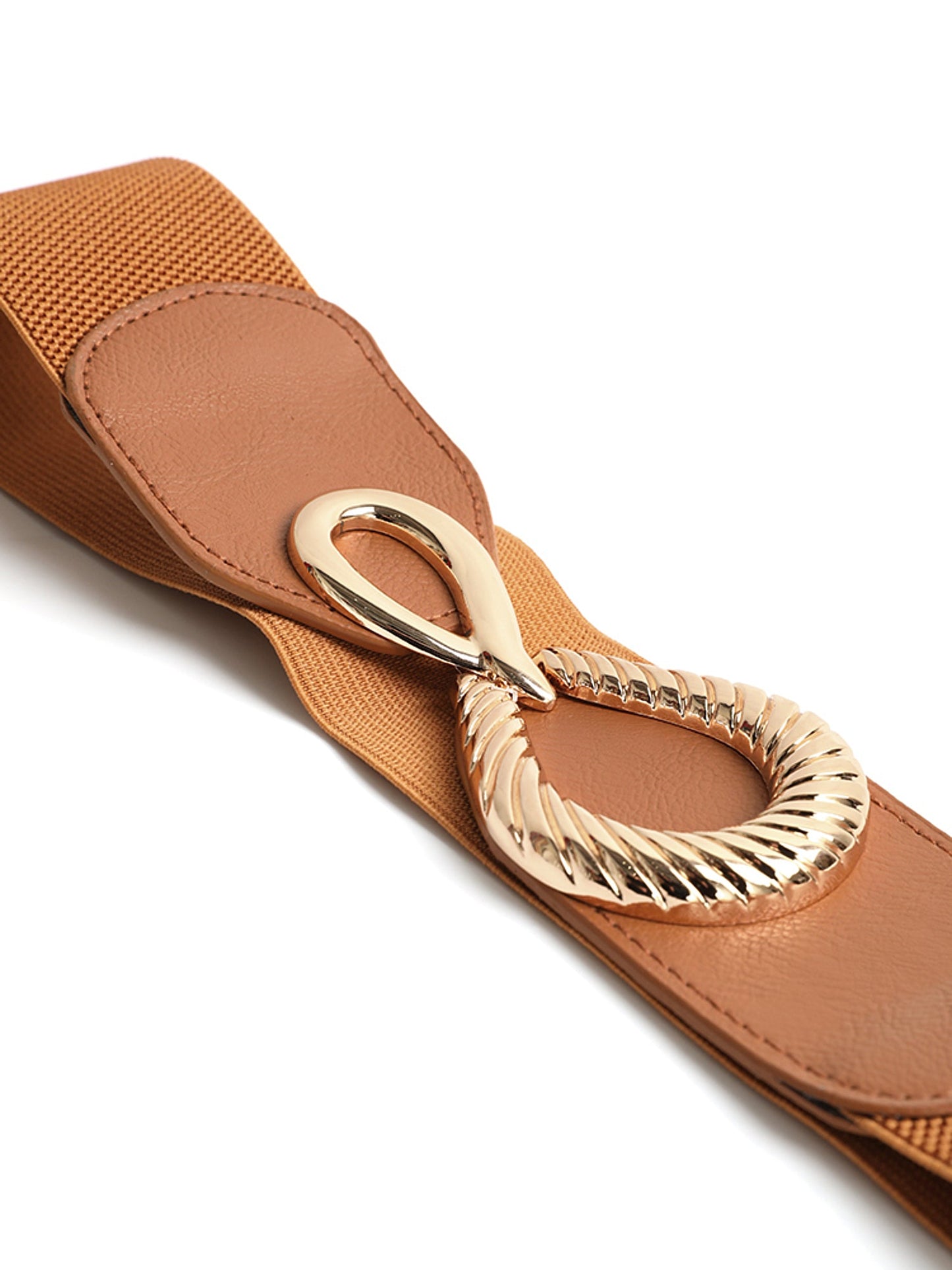 Metal Buckle Wide-Strap Belt