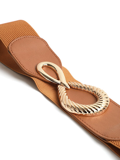 Metal Buckle Wide-Strap Belt
