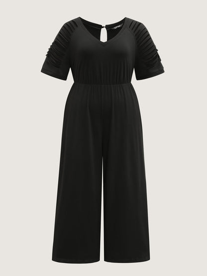 Laser Cut-Out Stretchy Sheer Jumpsuit