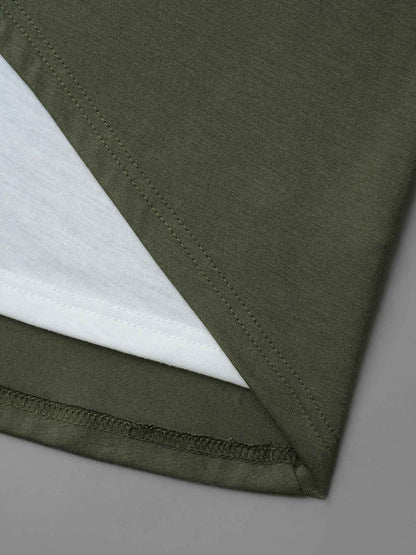 Color Contrast Combined Hoodie Shirt
