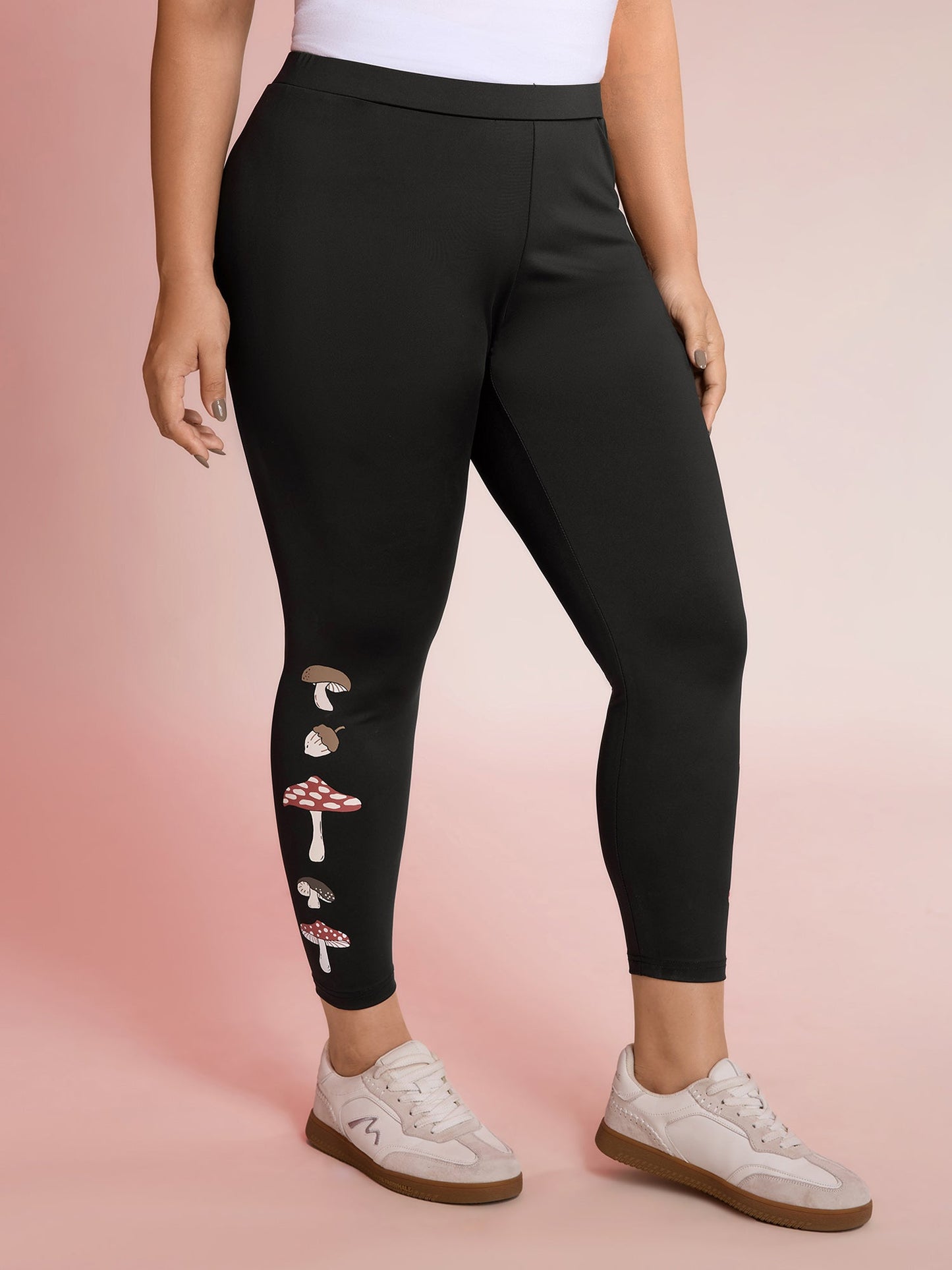 Mushroom Print Skinny-Fit Leggings