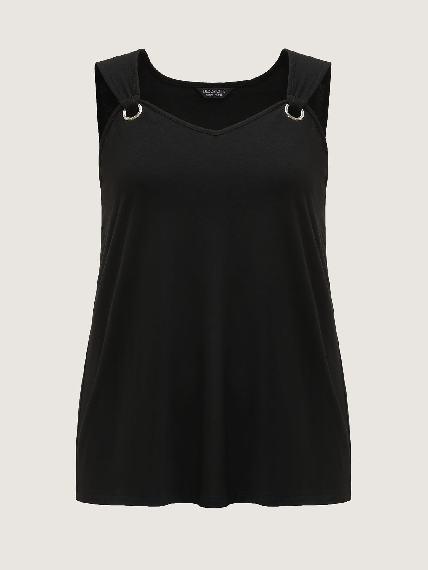 Overall Straps Drapey Solid Tank Top
