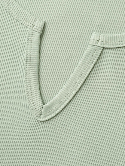 Eyelet Trim Solid Puffy Sleeve Knit Top
