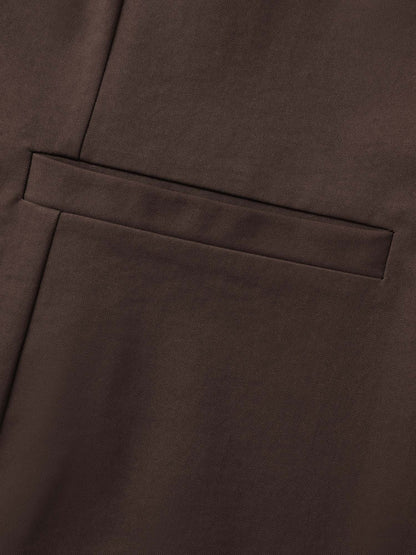 Notched Lapels Gathered Sleeve Blazer