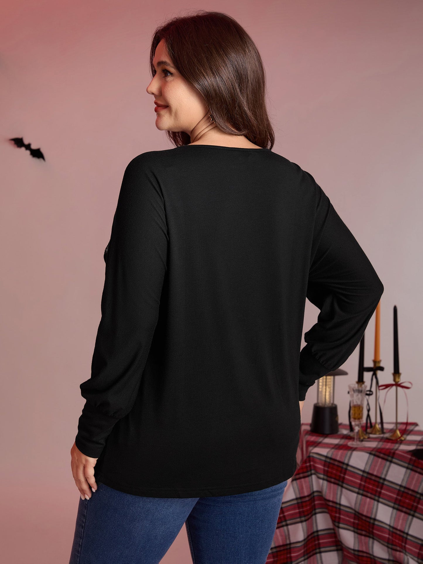 Supersoft Cat Sequin Embroidered T-Shirt