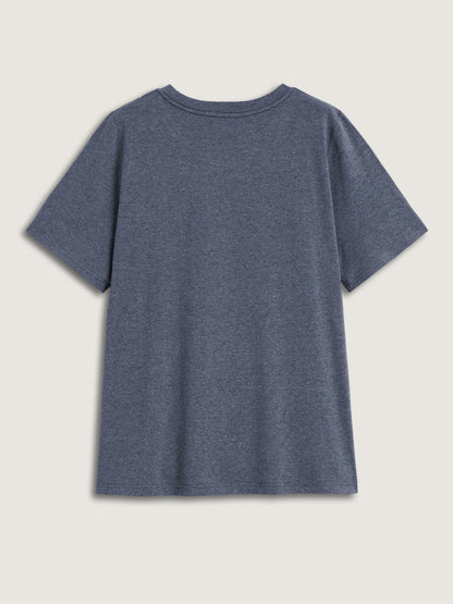 Bookish Cat Printed Round Neck T-Shirt