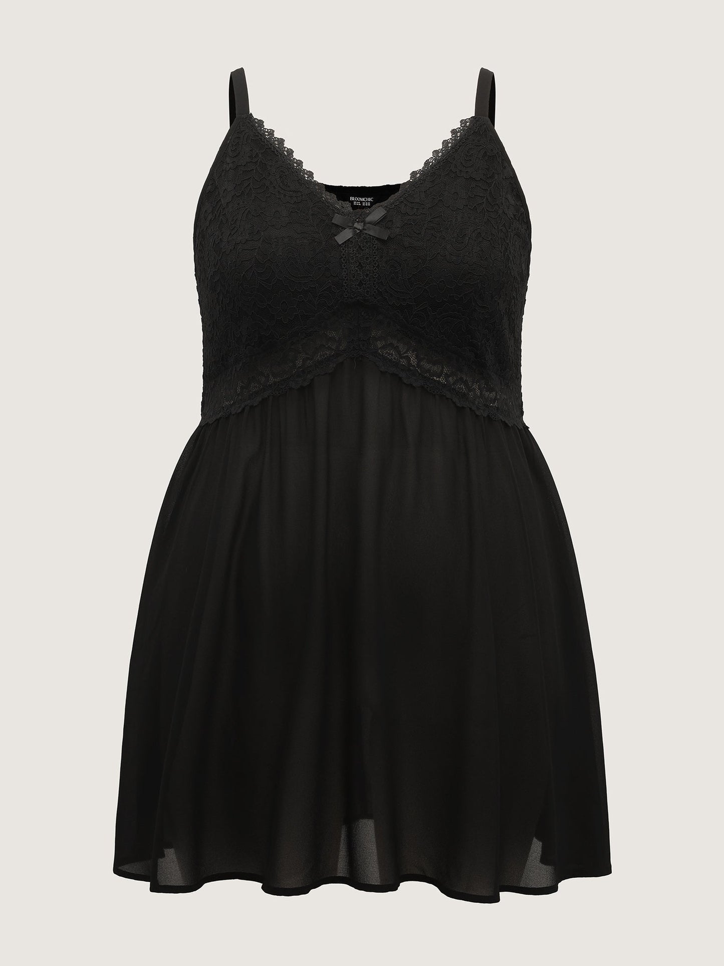 Lace Trim Waist Cut-Out Sleep Dress