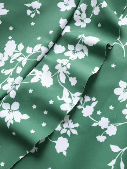 Ditsy Floral Overlap Collar Tie Knot Swim Dress