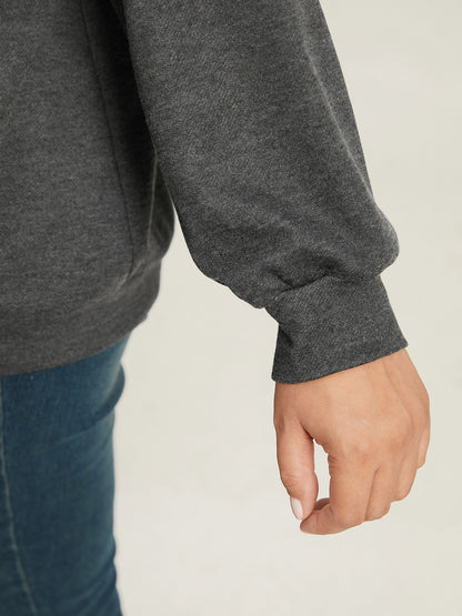 Lapel Collar Zip-Front Pockets Jacket