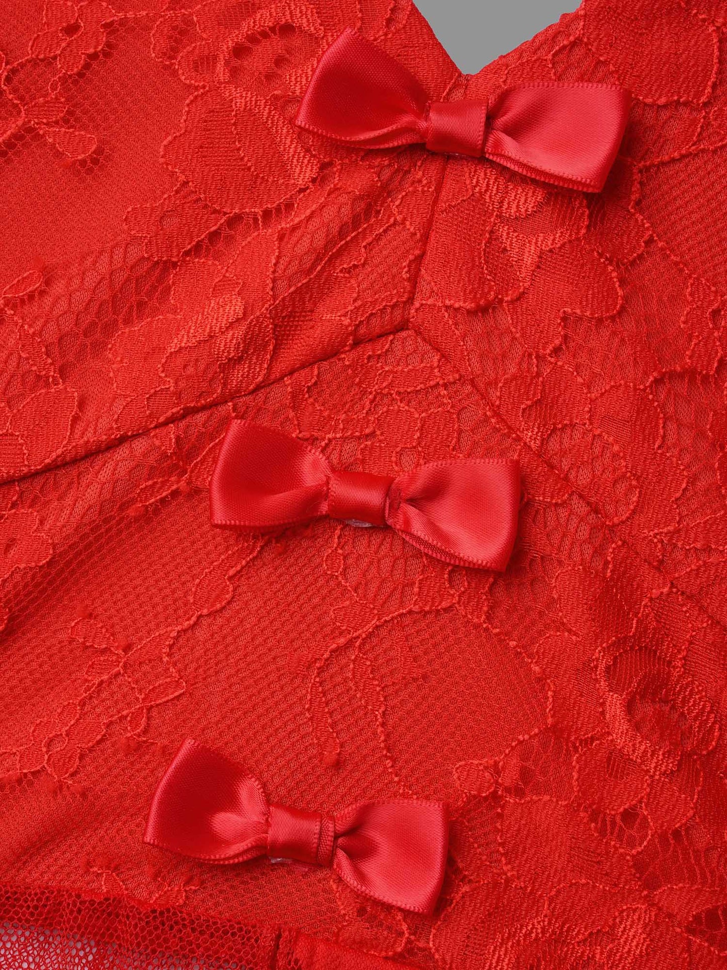 Heart Lace Mesh Split Hem Sleep Dress