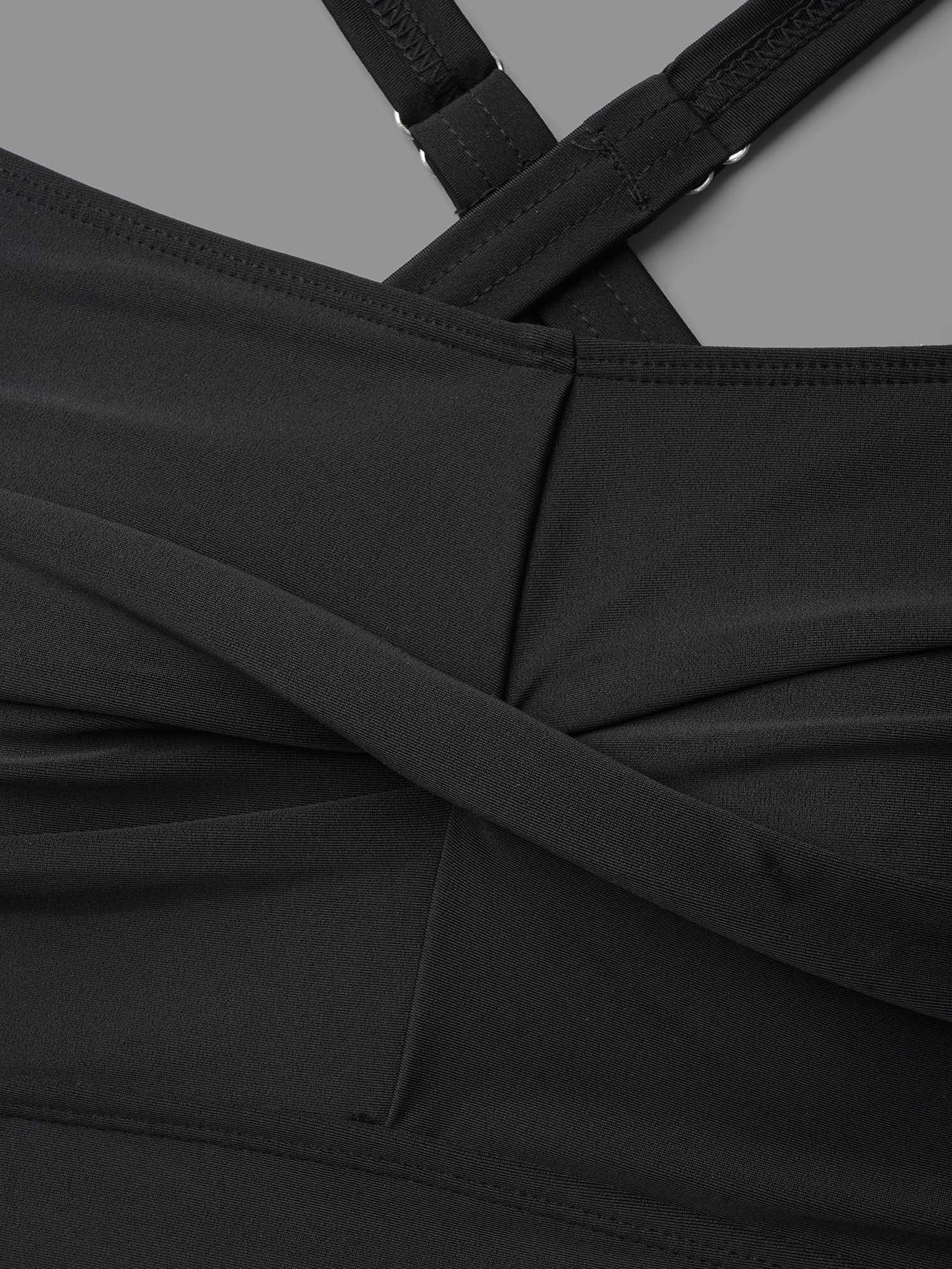 Twist-Front Waist Cinched One-Piece Swimsuit