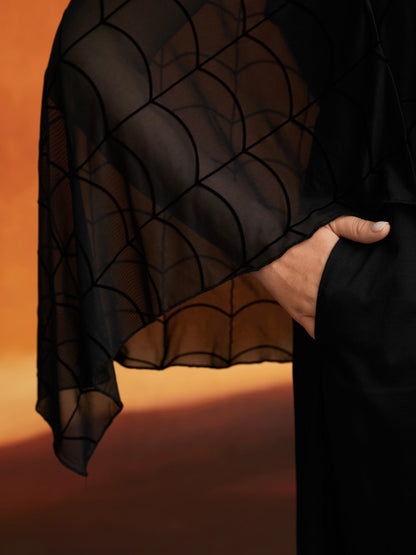 Spider Web Textured Two-Piece Tank Style Dress