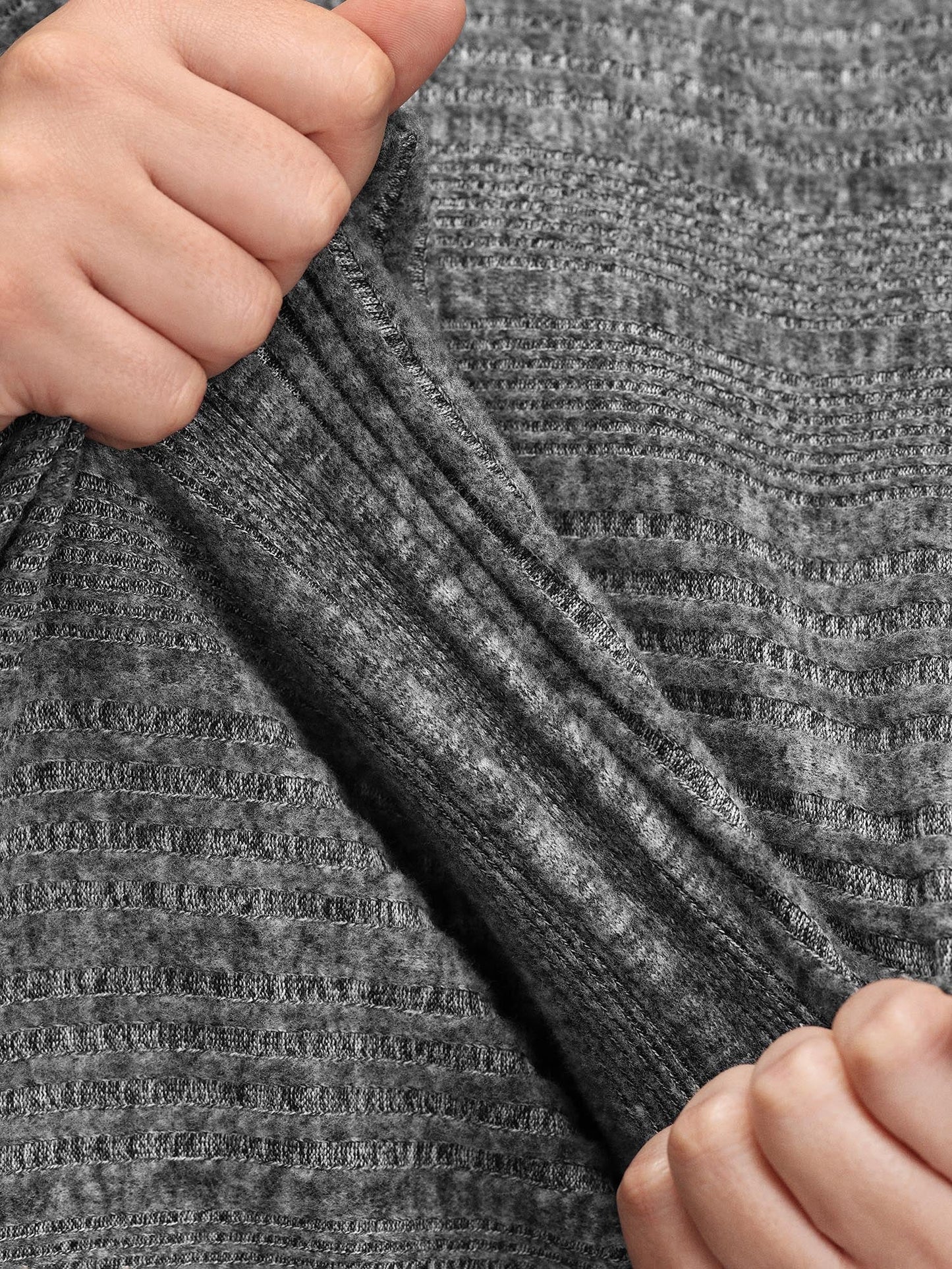 Stretchy Stripe Knit Raglan Sleeve Sweatshirt