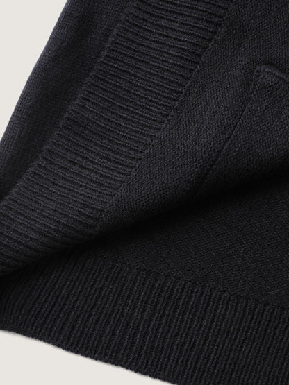 Stripes Sleeve Contrast Hooded Cardigan
