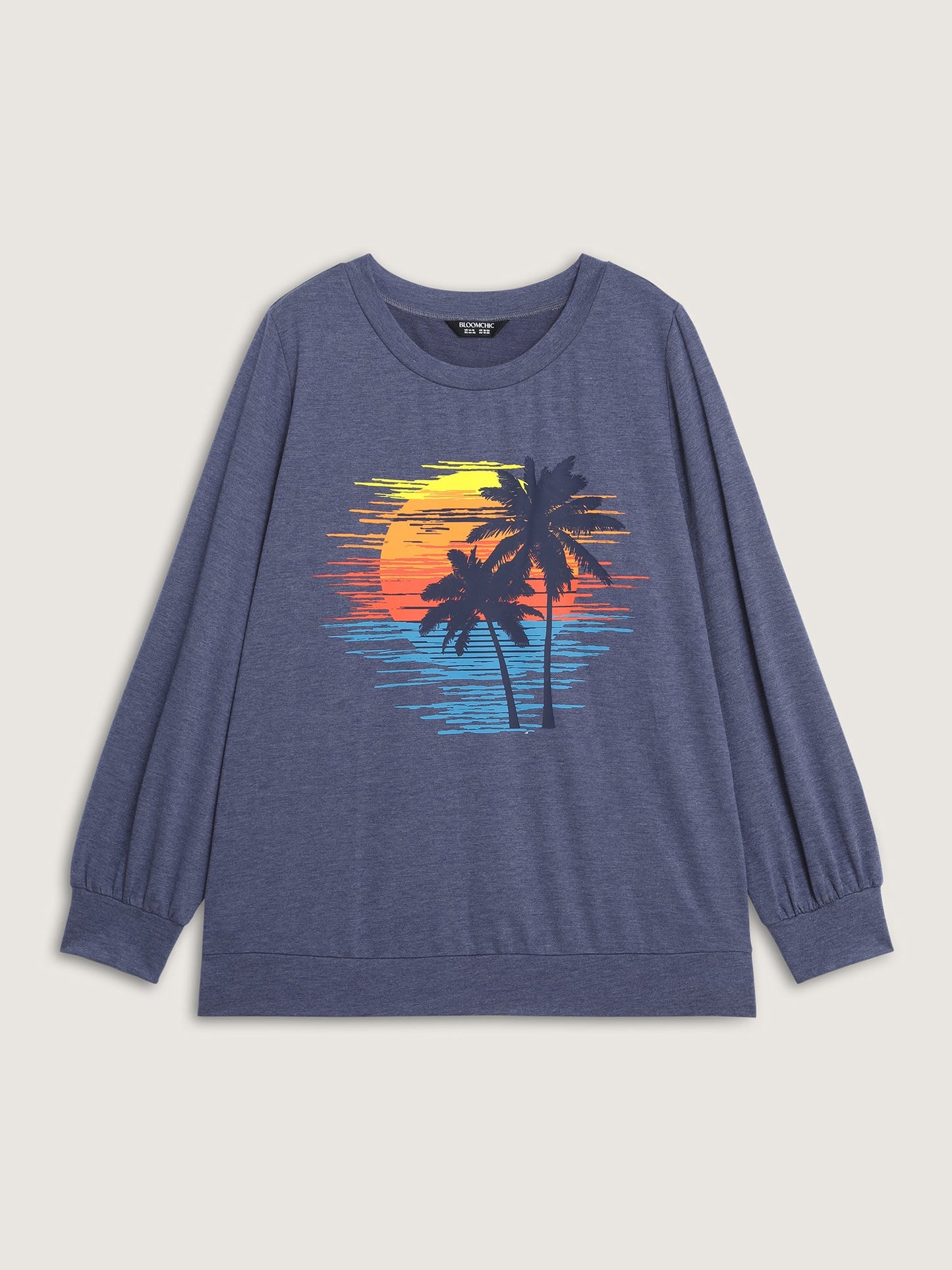 Heather Island Pattern Sweatshirt