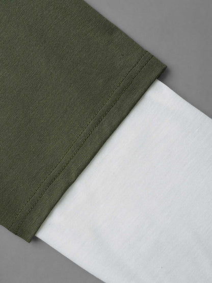 Color Contrast Combined Hoodie Shirt