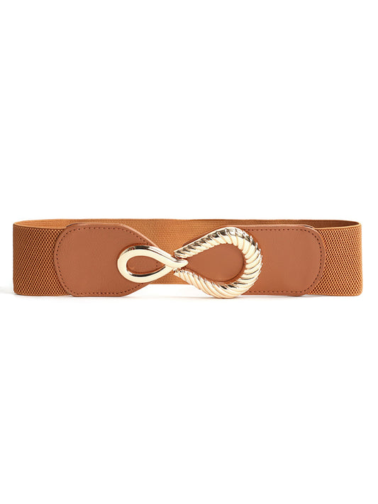 Metal Buckle Wide-Strap Belt