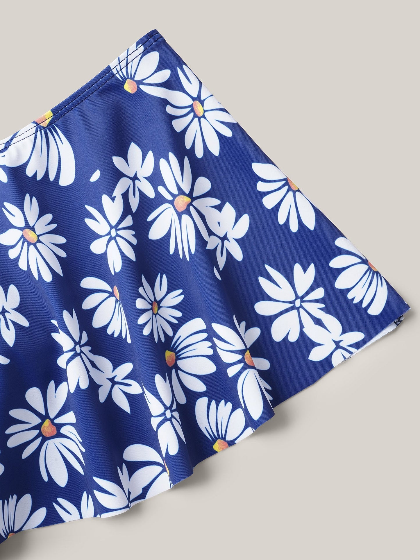 Floral Print Cold-Shoulder Swim Dress