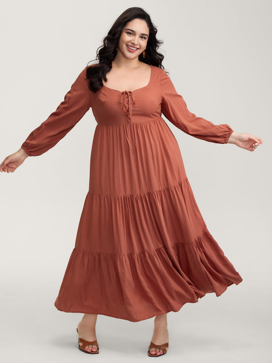 Bust-Ease Adjustable Tiered Maxi Dress