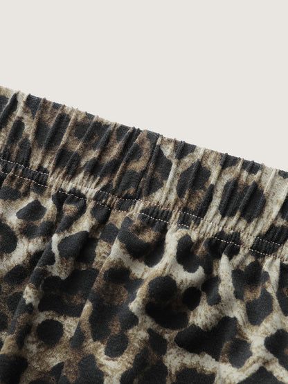 Leopard Print Contrast Lounge Set