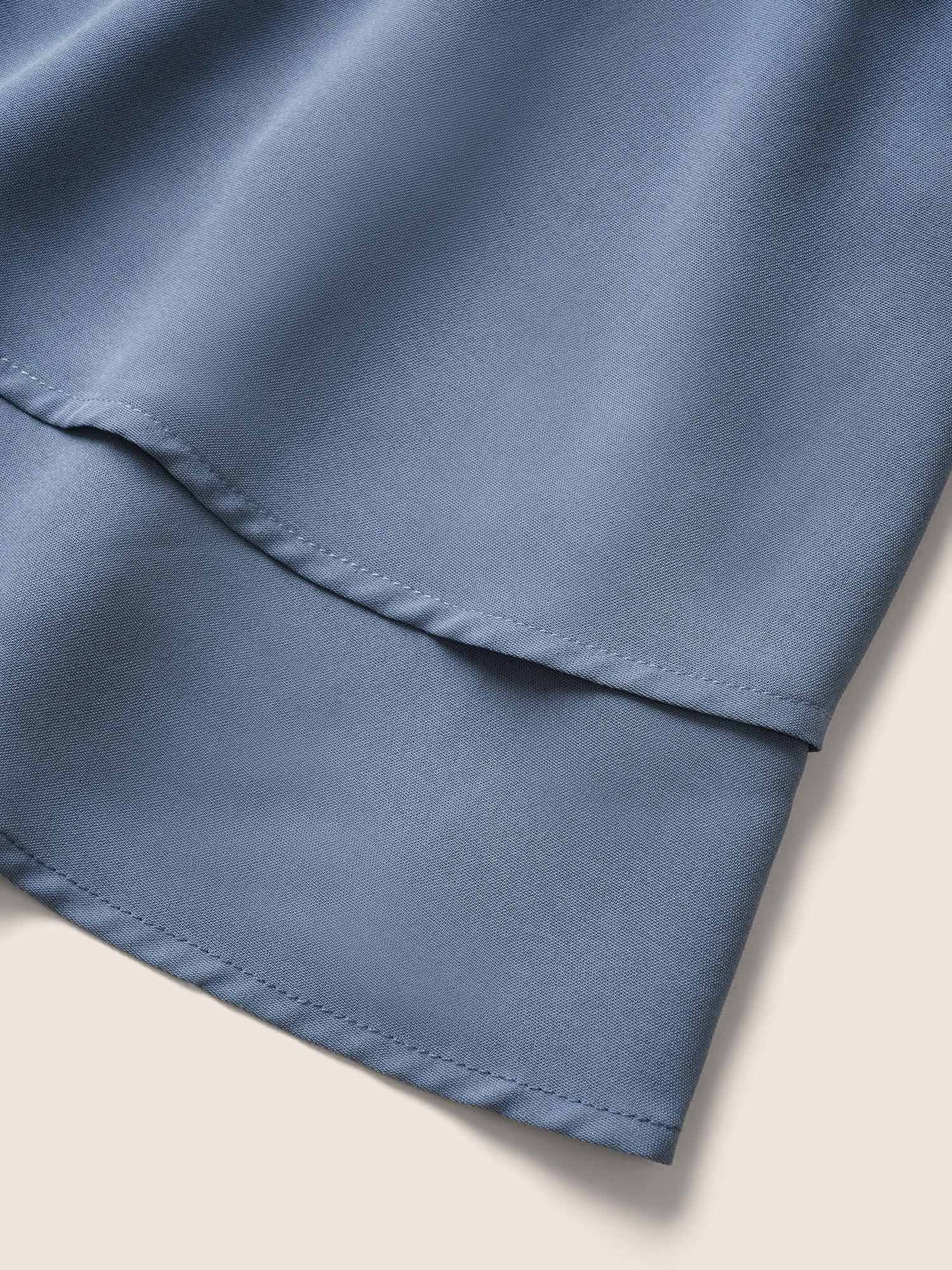 Solid Shirred Ruffle Layered Hem Cami Top