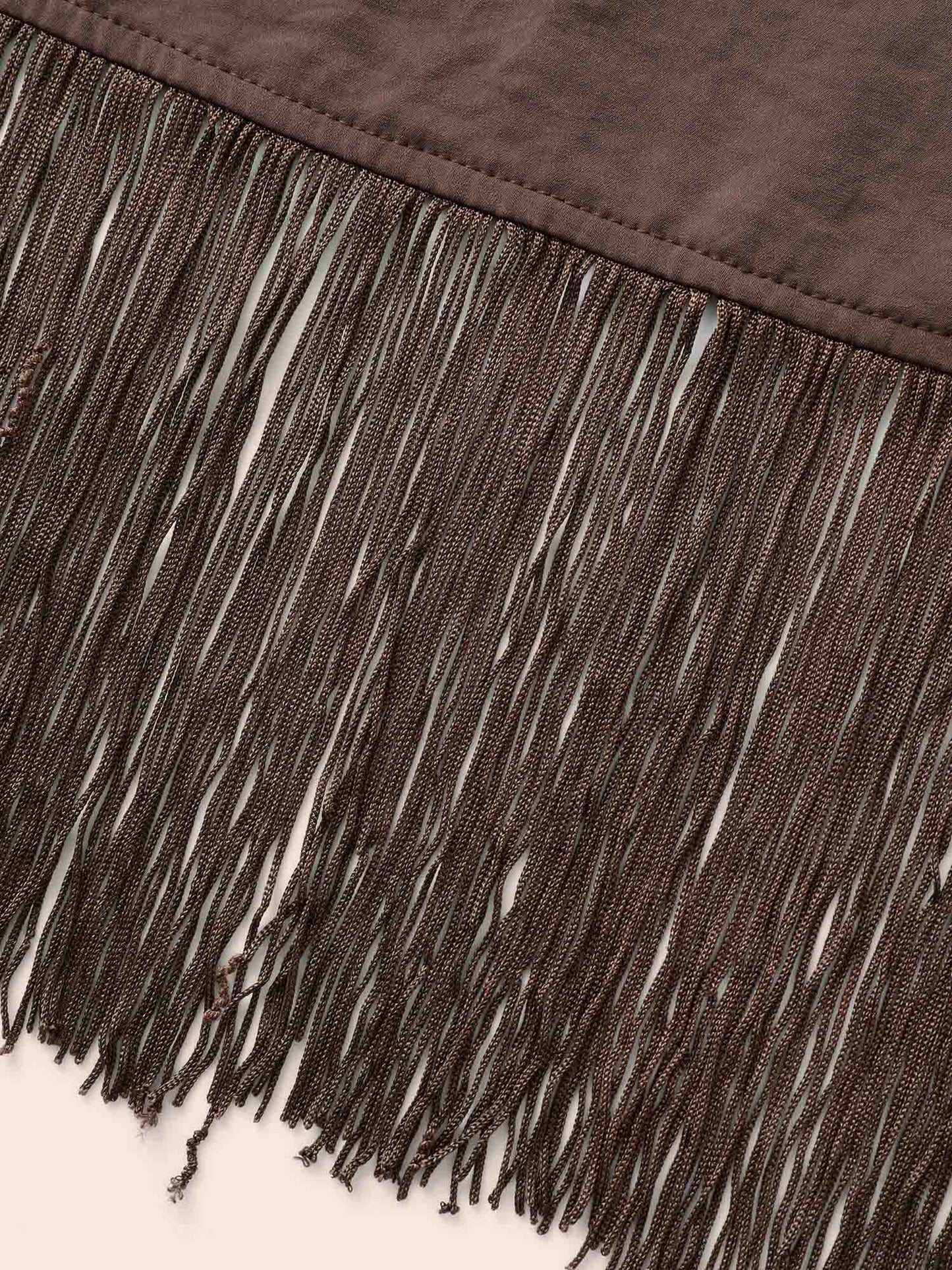 Fringed Hem Elastic Waist Midi Dress