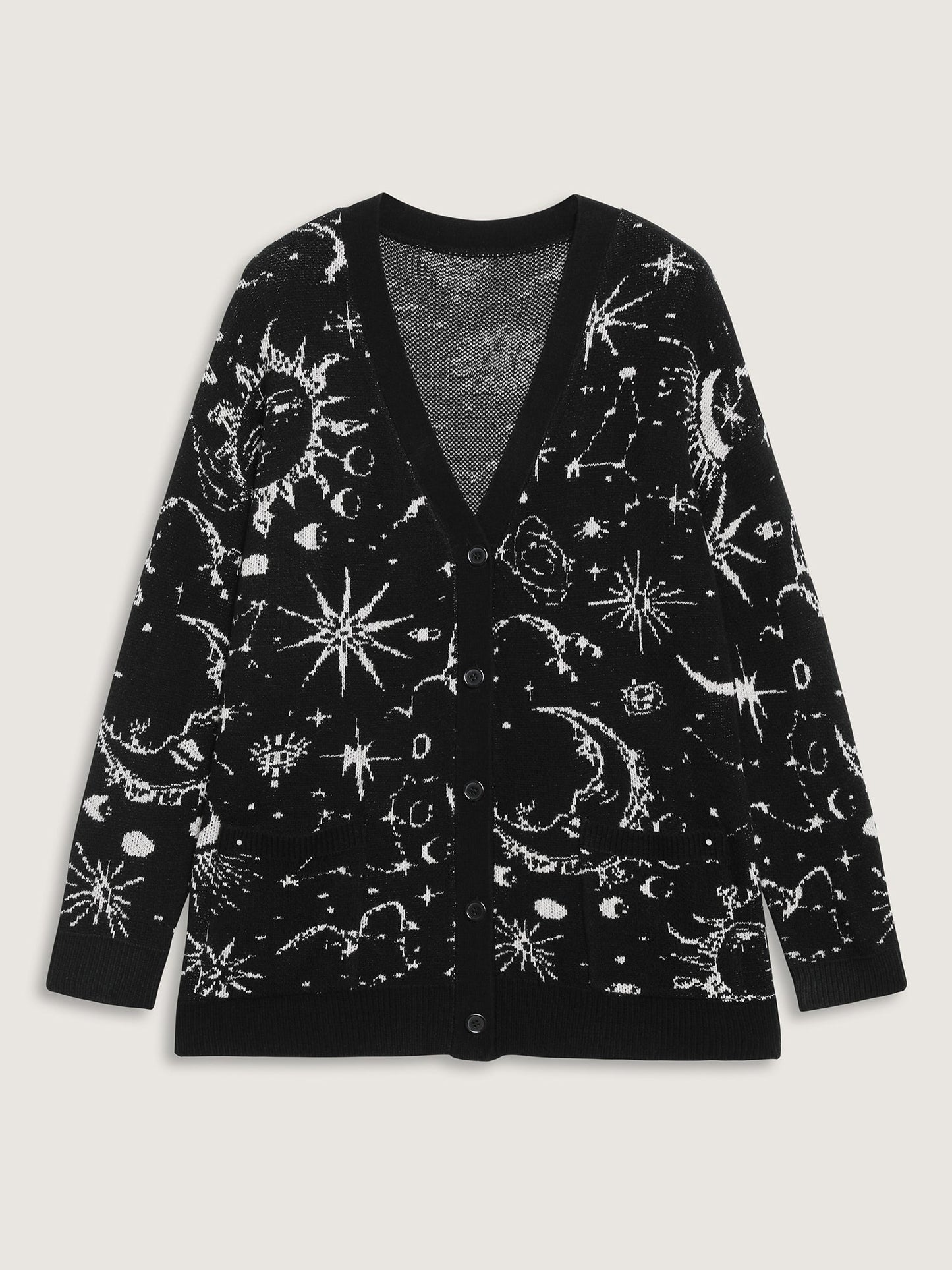 Halloween Elements Button Knit Cardigan
