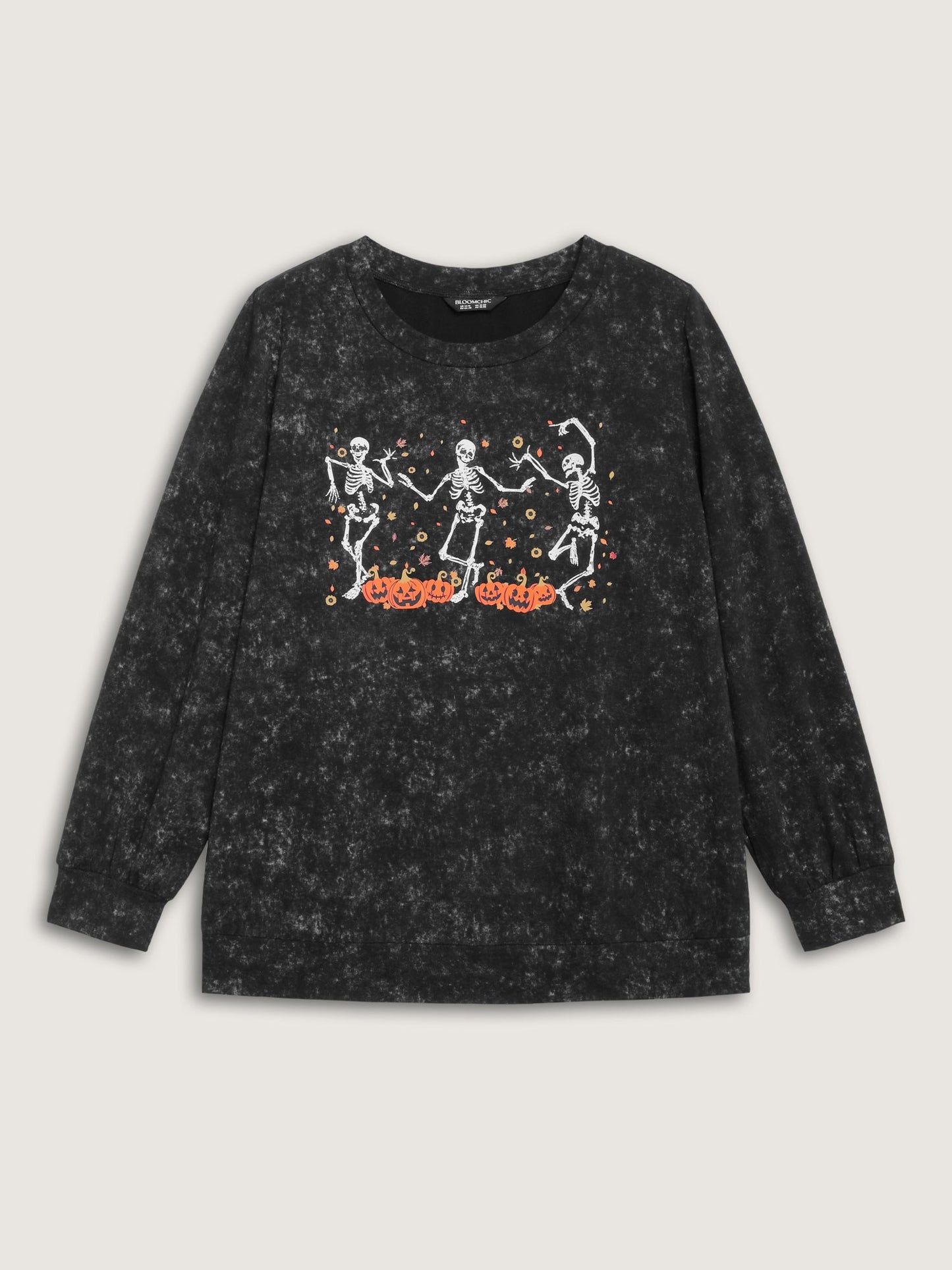 Skeleton Halloween Party Snowflake Effect Sweatshirt