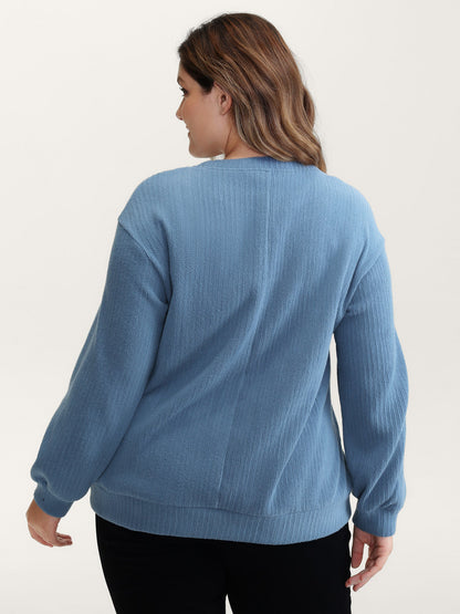 Swan Embroidered Pattern Relaxed-Fit Sweatshirt