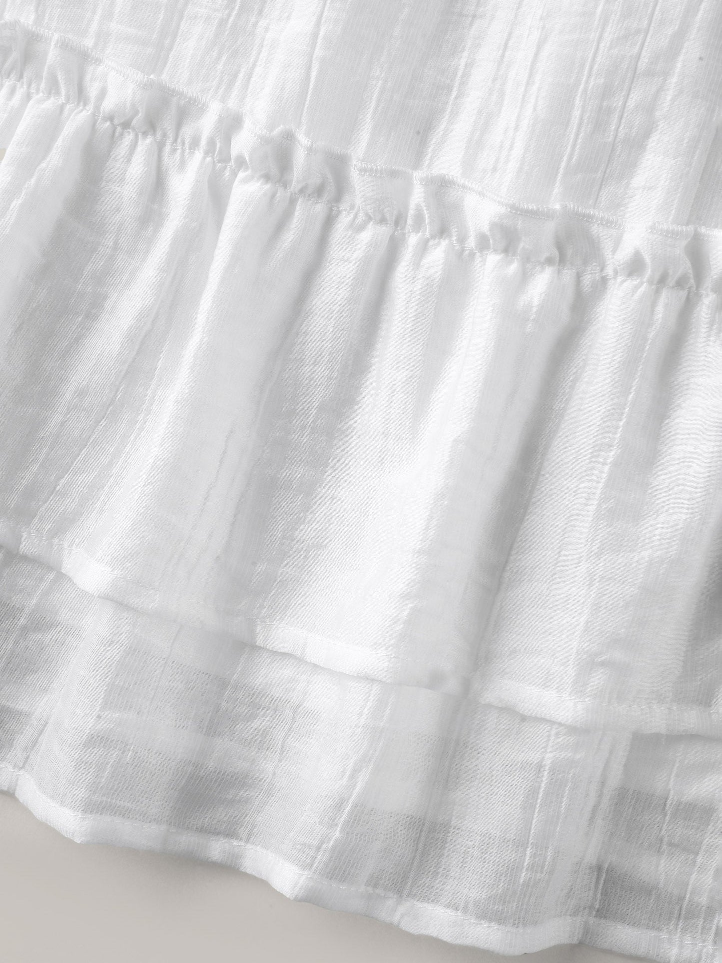 Layered Ruffled Hem Plain Knit Top