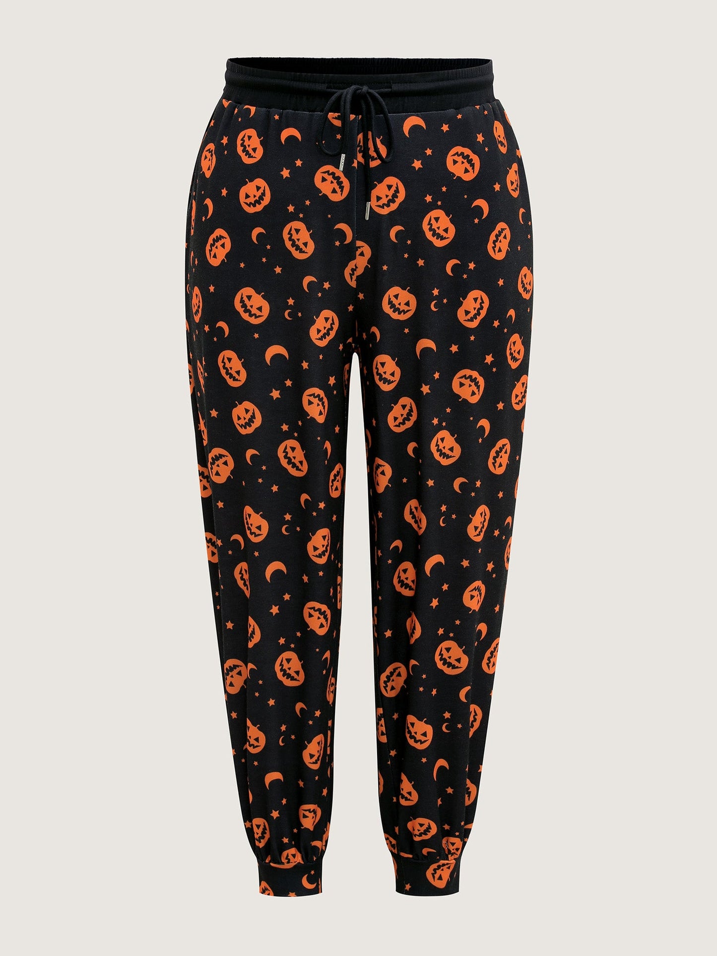 Pumpkin Halloween Drawstring Jogger Pants