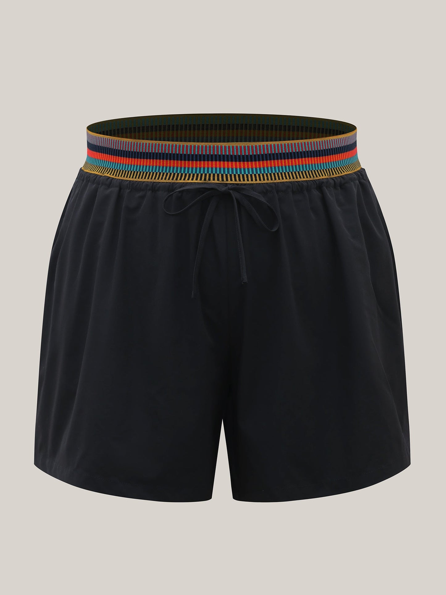 Colorful Thread Waist Wide-Leg Shorts