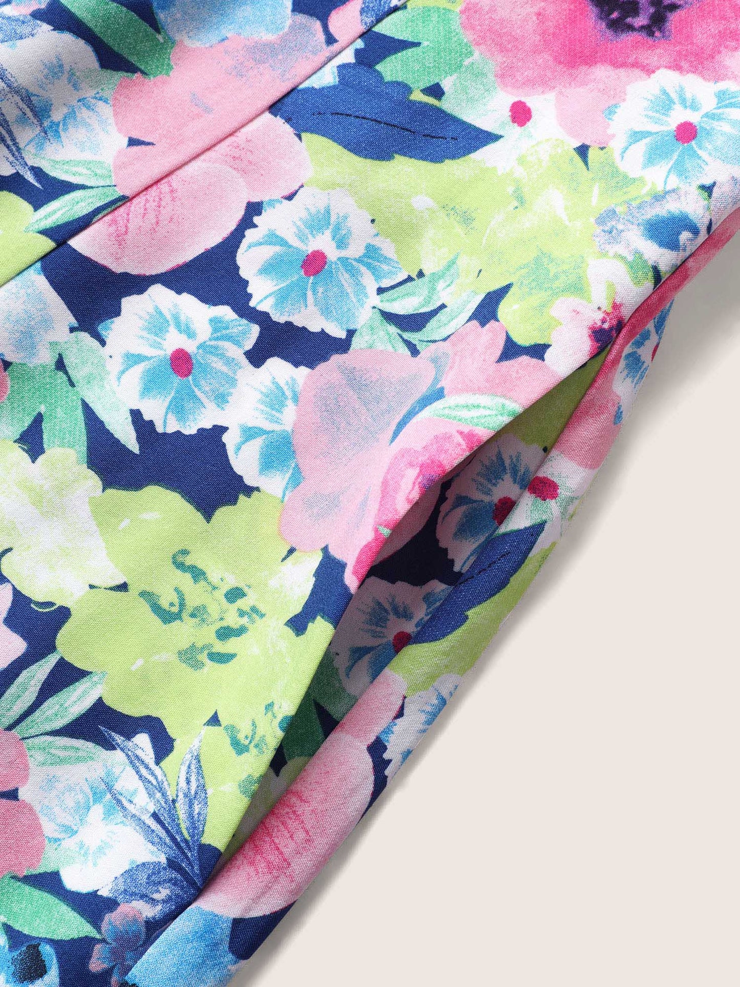 V Neck Watercolor Floral Pleated Maxi Dress