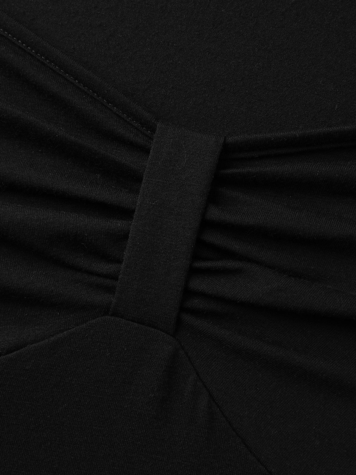 Stretchy Ruched Square Neck T-Shirt