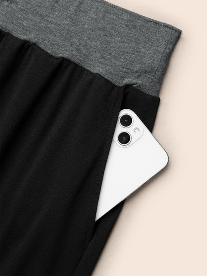 Color-Block Drawstring Lounge Bottoms