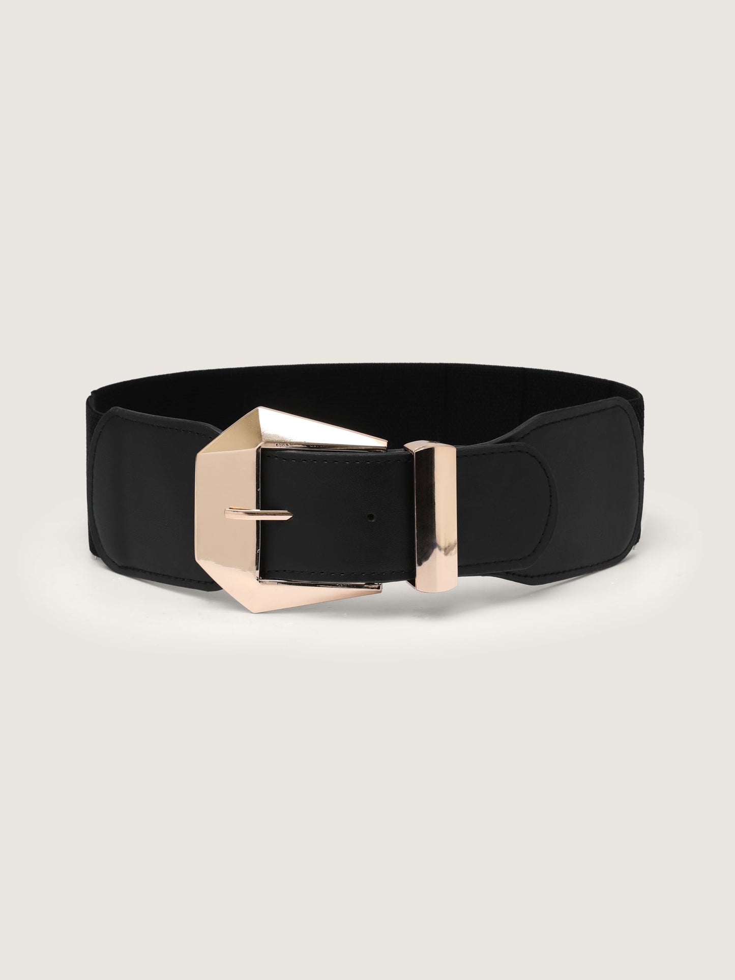 Metal Buckle Elegant Wide Belt