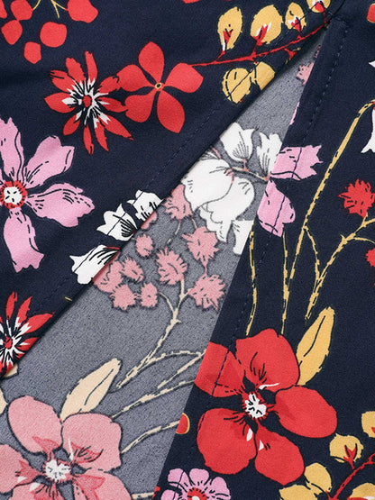 Floral Print Split Hem Sleeveless Dress