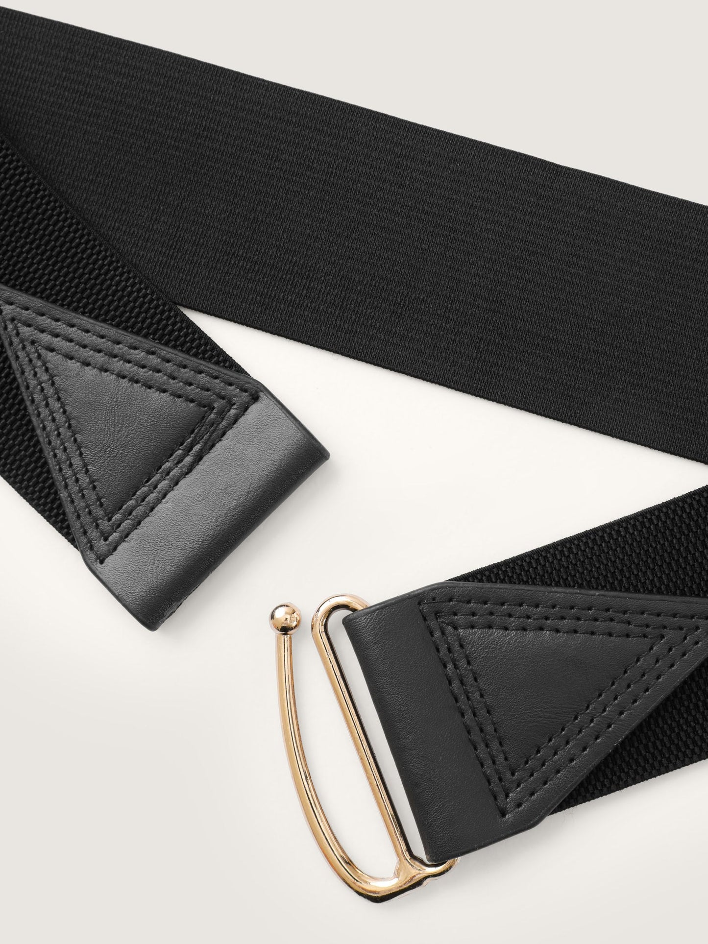Metal Buckle Stretch Wide Belt