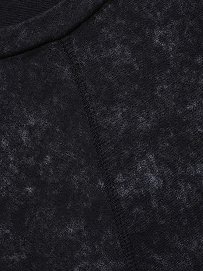 Creepy Pumpkin Motif Snowflake Effect Sweatshirt
