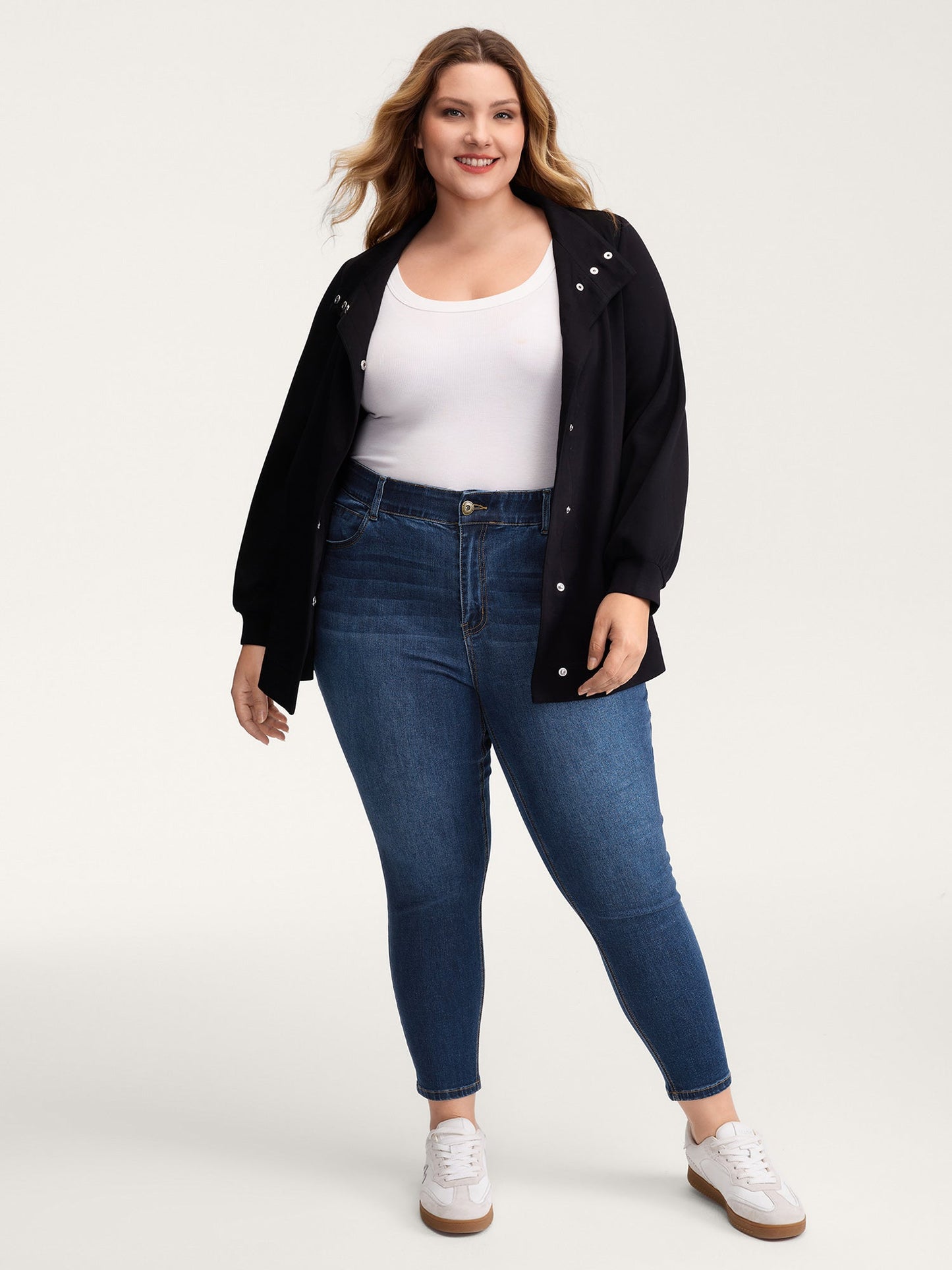 Stretchy Mid-Rise Skinny-Fit Jeans