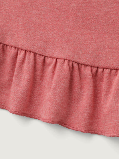 Supersoft Tiered Ruffled Sleeve Neck-Tie Top