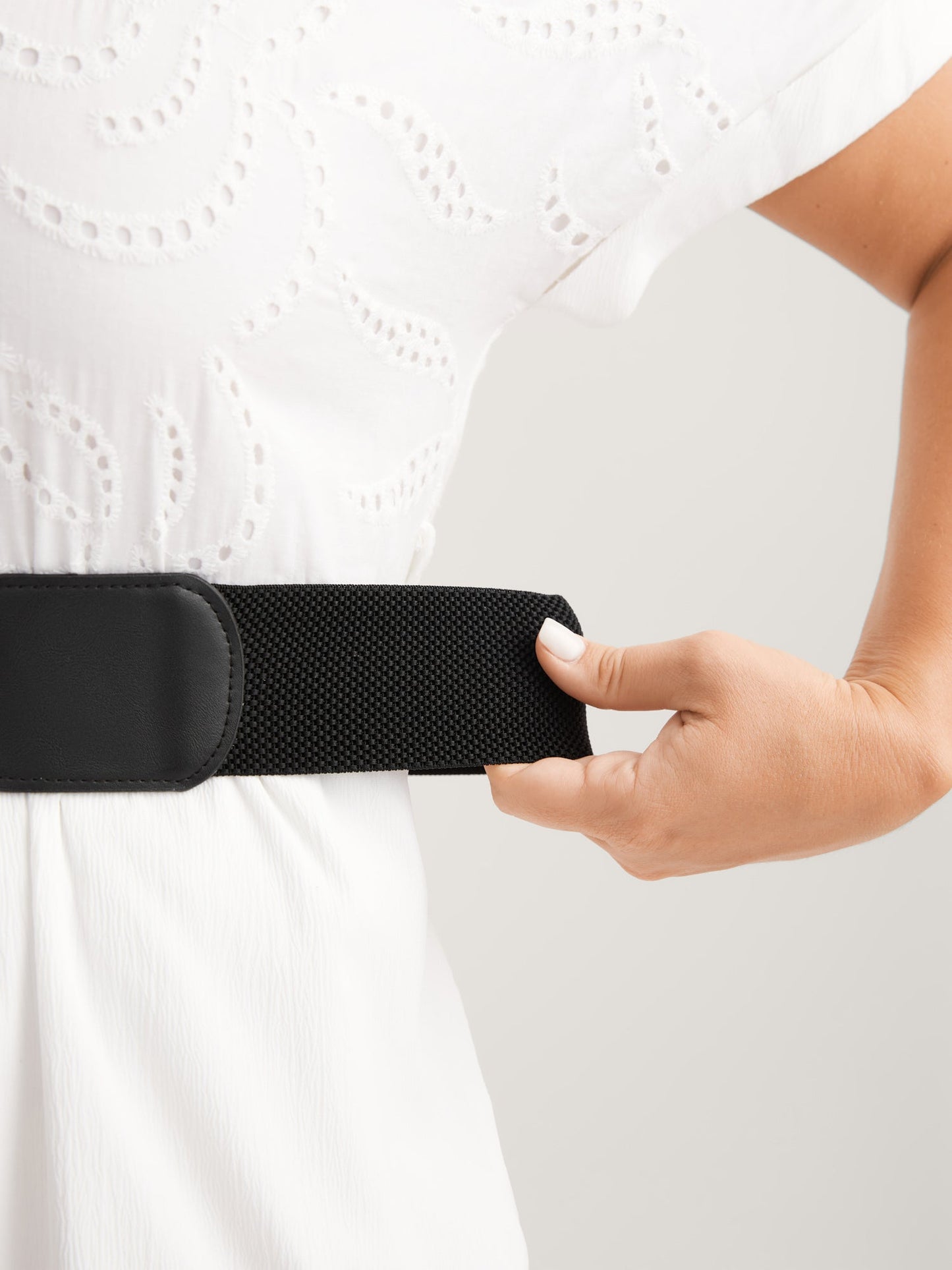 Metal Buckle Elegant Wide Belt