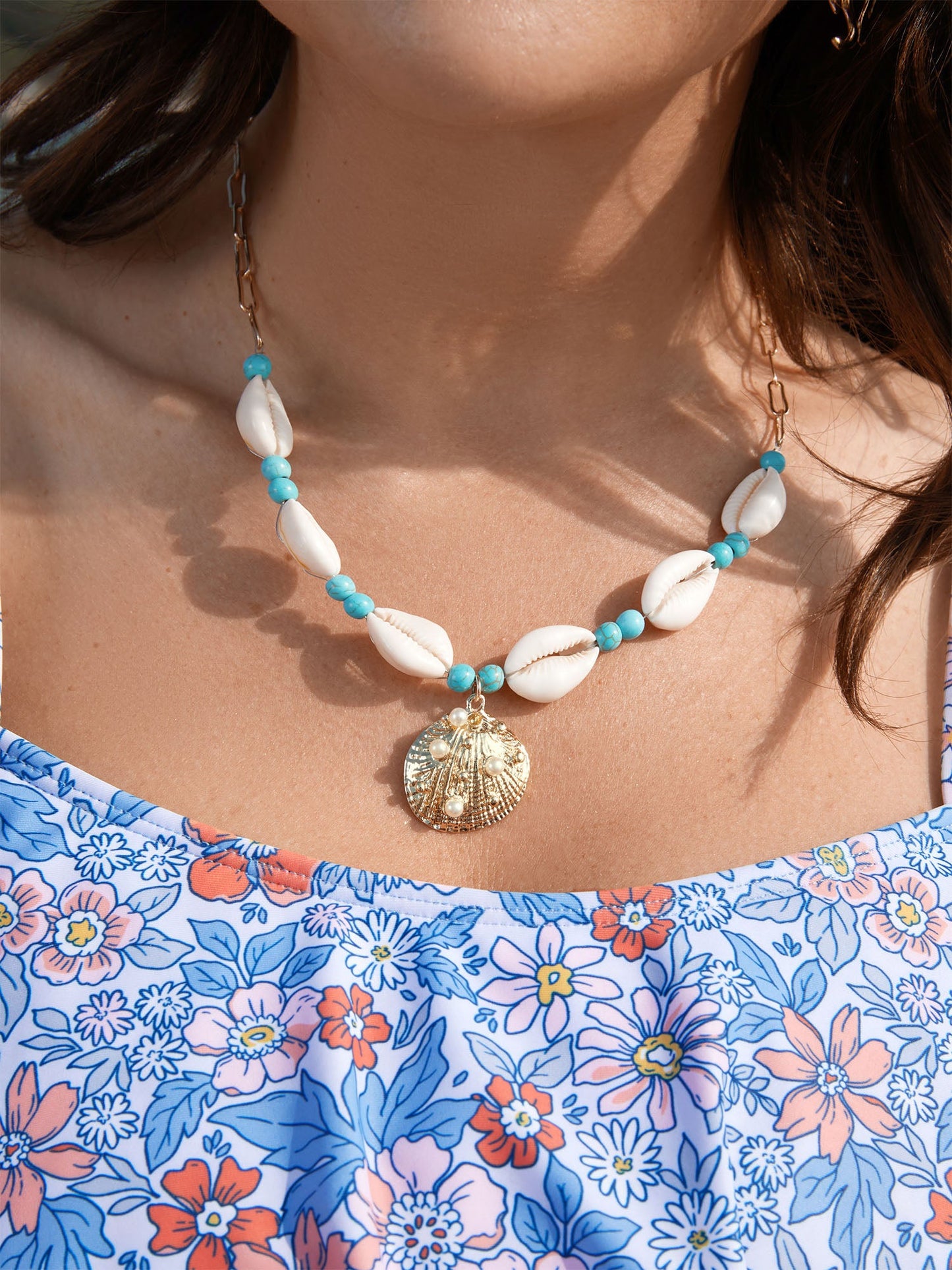 Seashell Gold-Tone Necklace