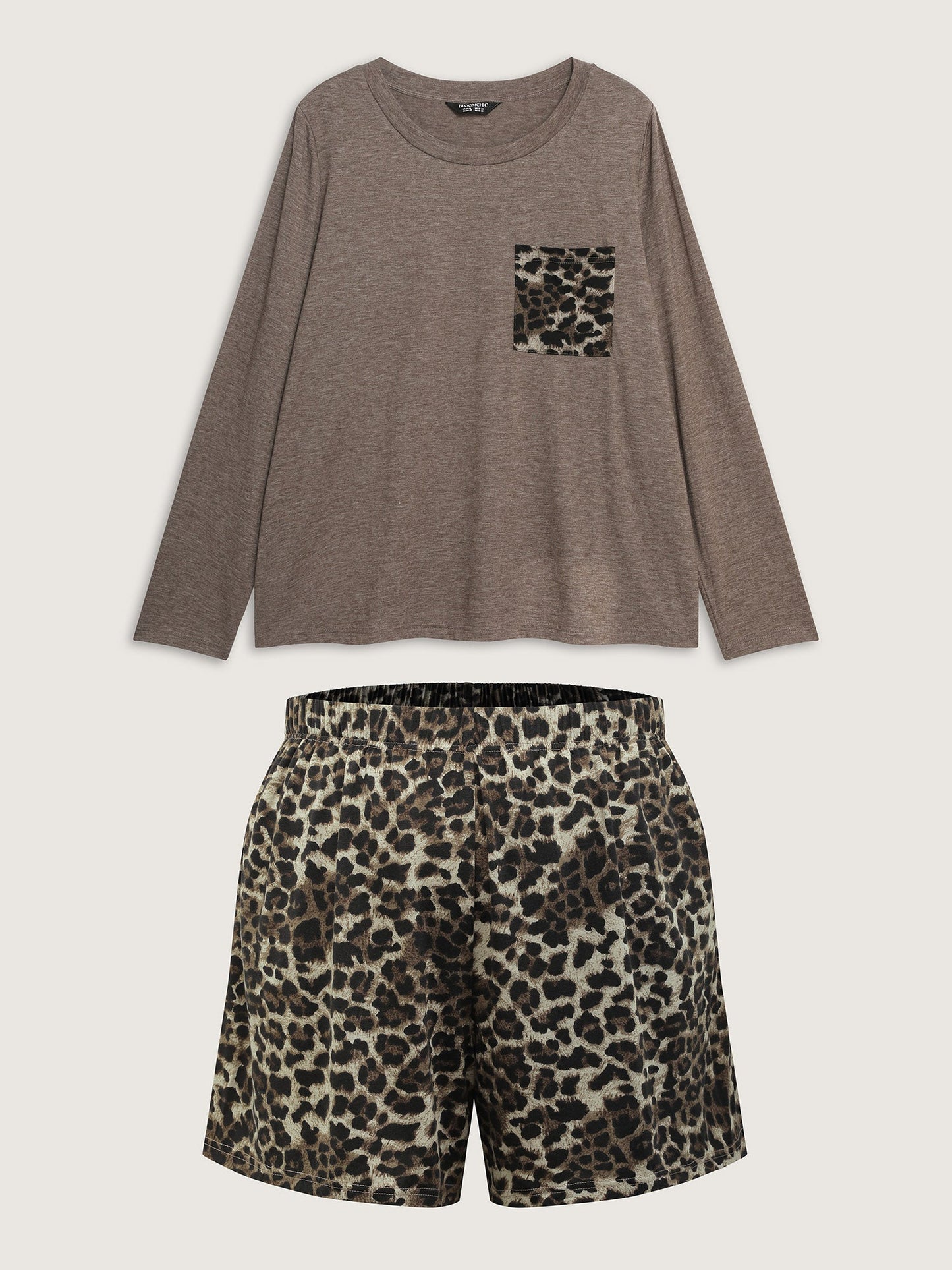 Leopard Print Contrast Lounge Set