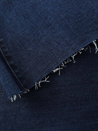 Stretchy Frayed Hem Bootcut Jeans