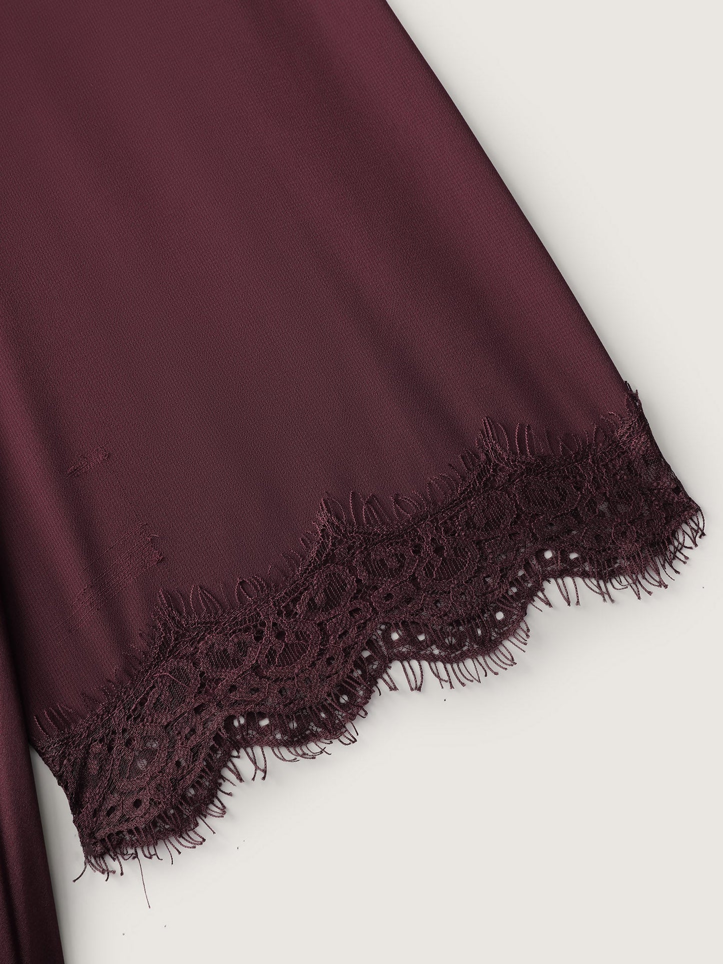 Satin Semi-Sheer Contrast Sleep Dress