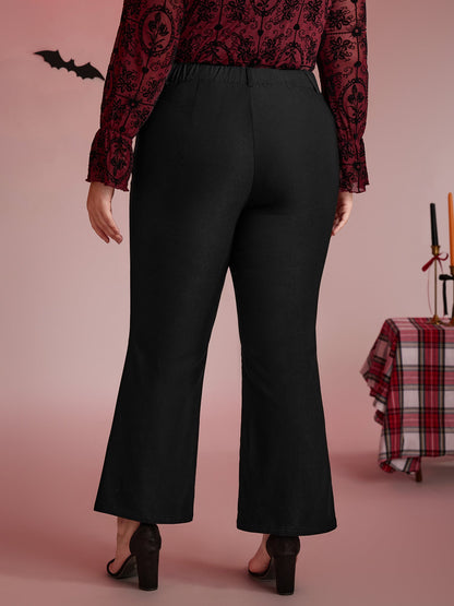 Side Embroidered Bootcut Pants