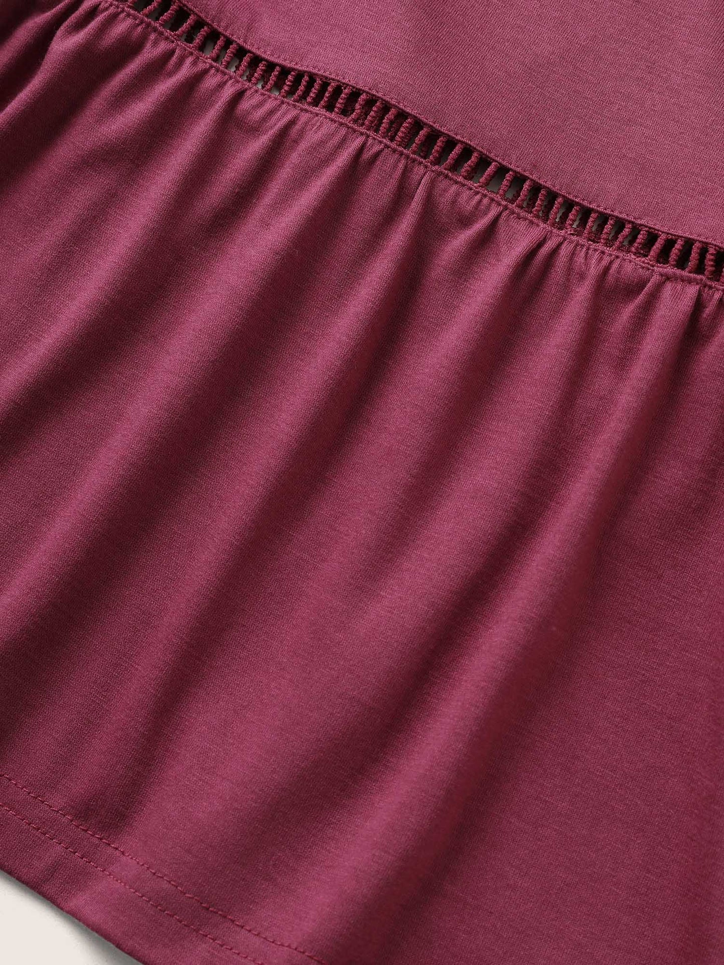 Supersoft Essentials Plain Pleated Patchwork Ruffle Hem Dress