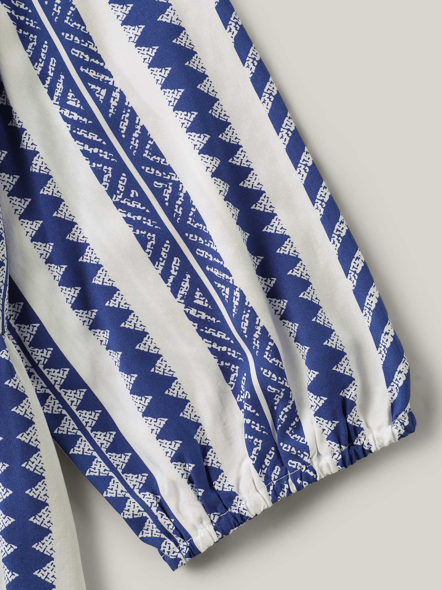 Nautical Stripes Rayon Tassels Blouse